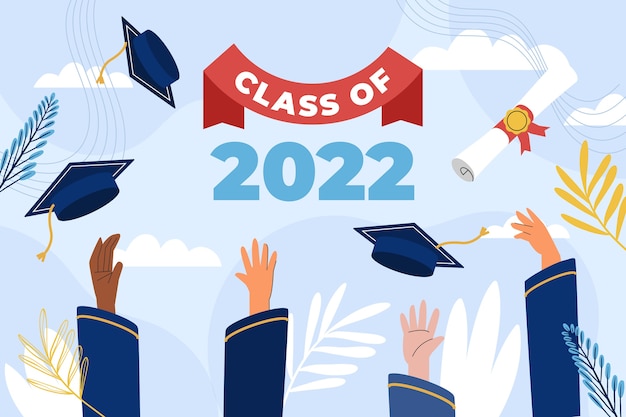 Flat class of 2022 background