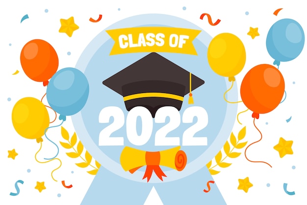 Flat class of 2022 background