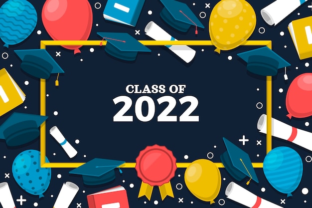 Flat class of 2022 background