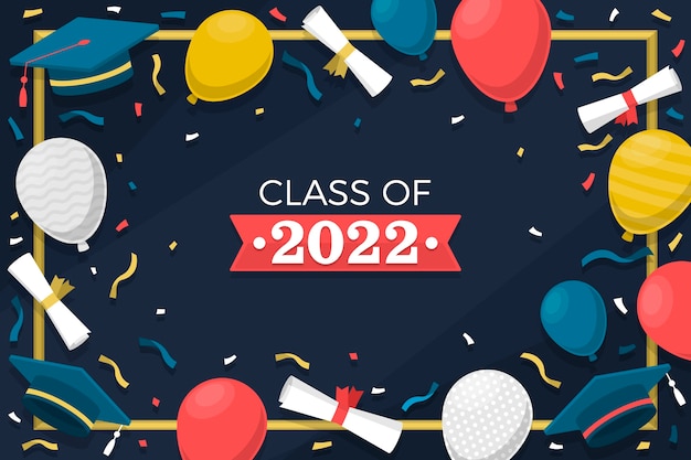 Flat class of 2022 background