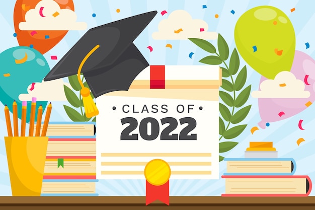 Flat class of 2022 background