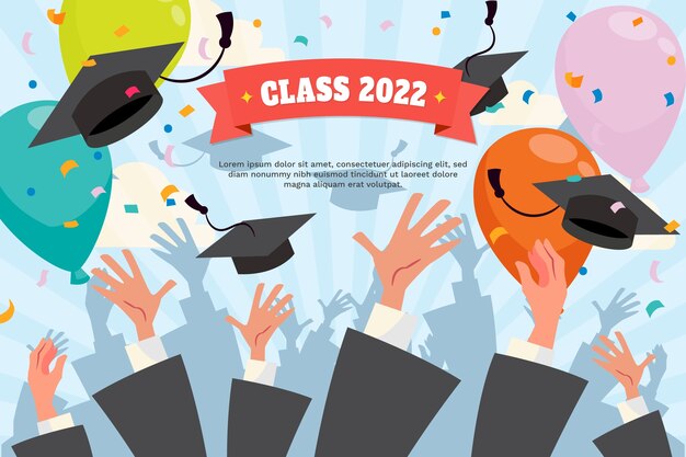 Flat class of 2022 background