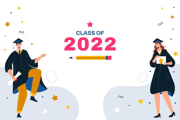 Flat class of 2022 background