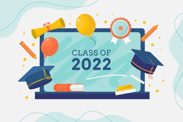 Flat class of 2022 background