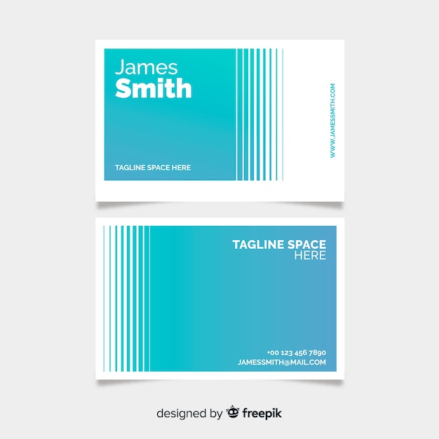 Flat classic business card template