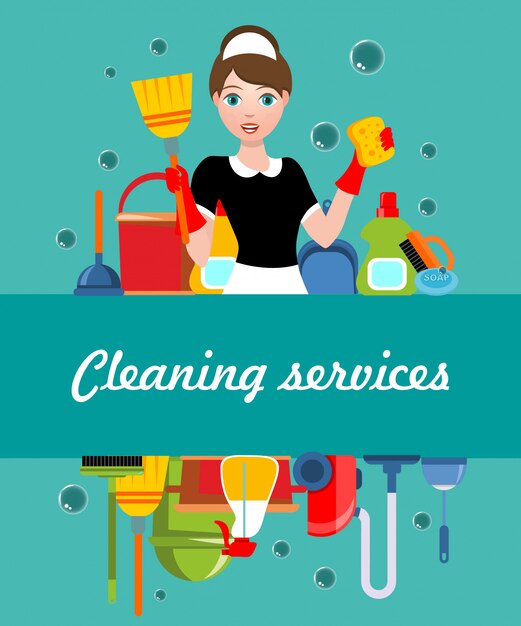 Flat Cleaning Service Poster