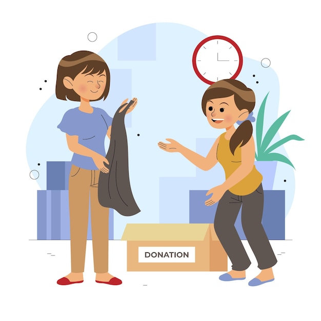 Flat clothing donation