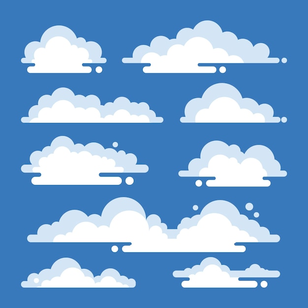 Flat clouds collection