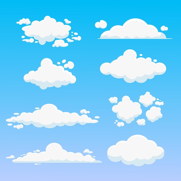 Flat clouds collection