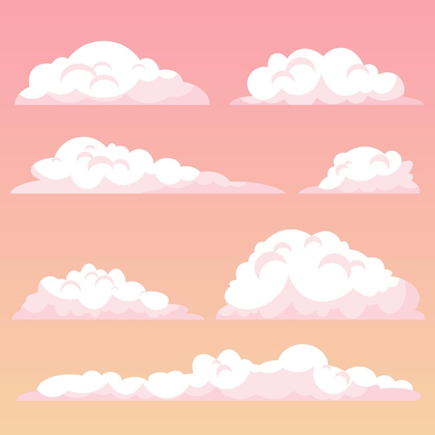 Flat clouds collection