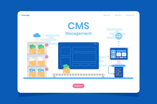 Flat cms content homepage