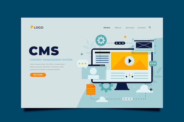 Flat cms content template