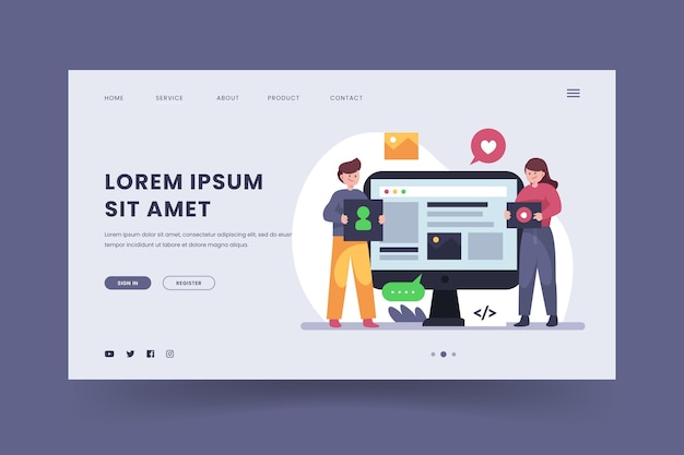 Flat cms landing page