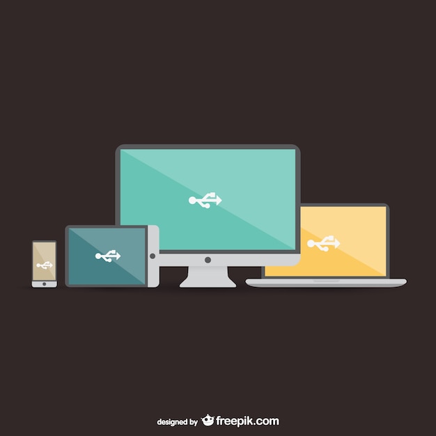 Free Vector flat collection of screen 