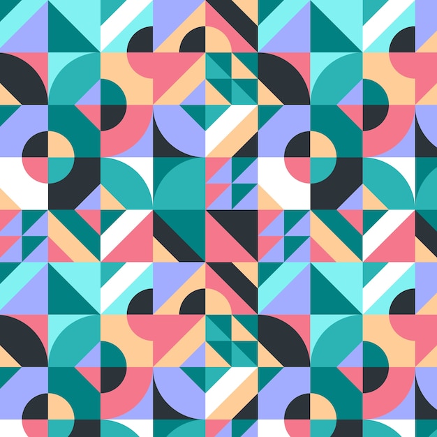 Flat color-blocked pattern