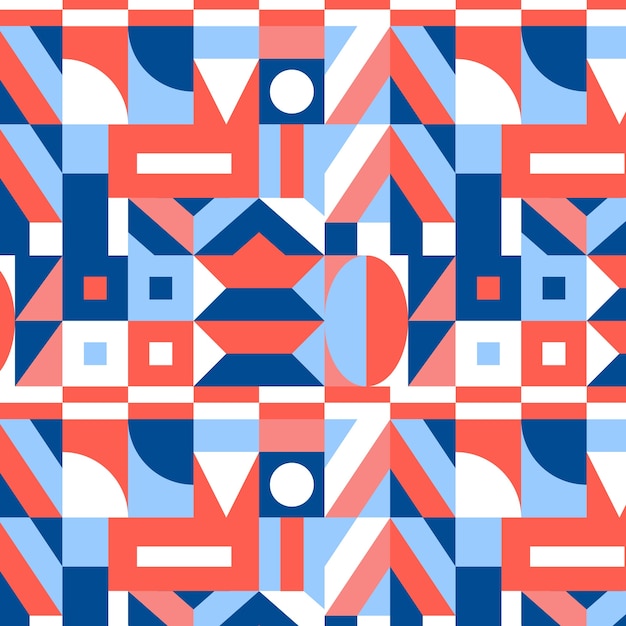 Flat color-blocked pattern