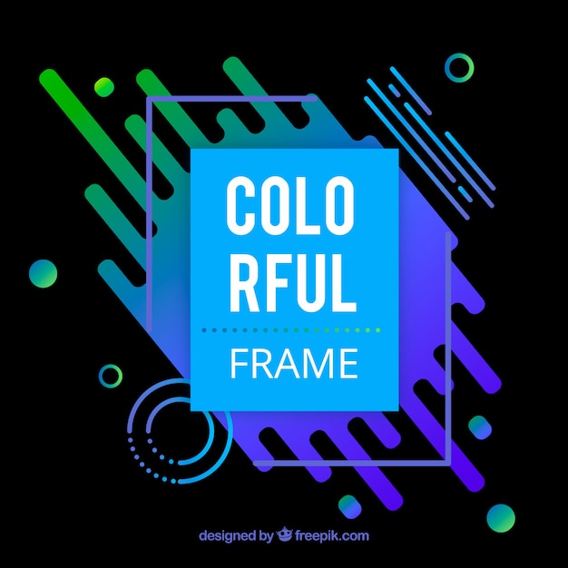 Flat colorful frame background