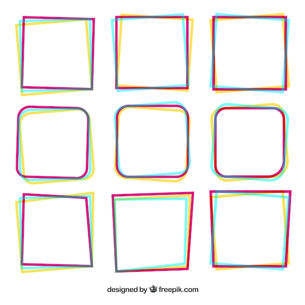 Free Vector flat colorful frame