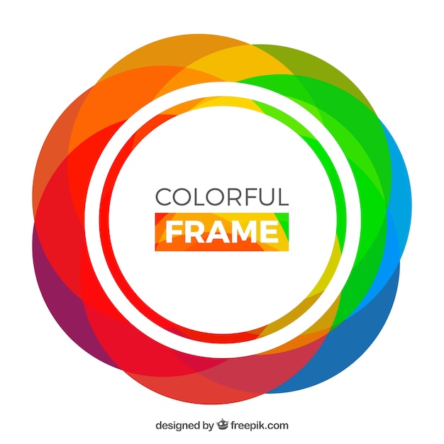 Flat colorful frame