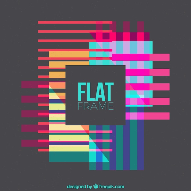 Flat colorful frame