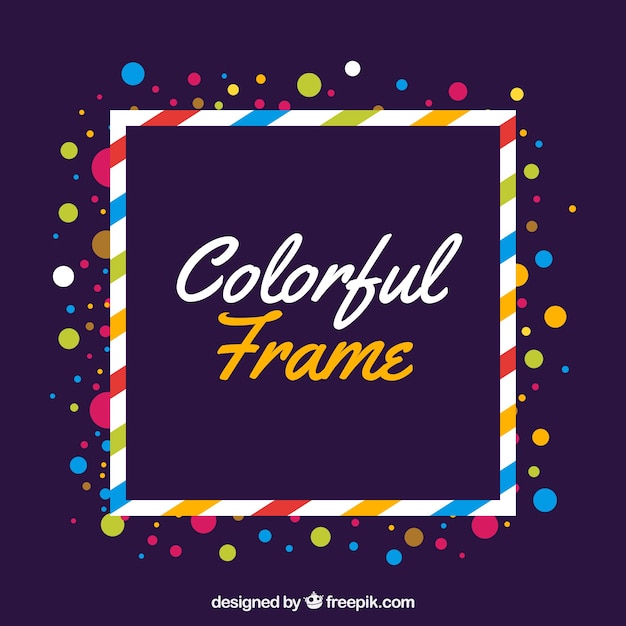 Free vector flat colorful frame