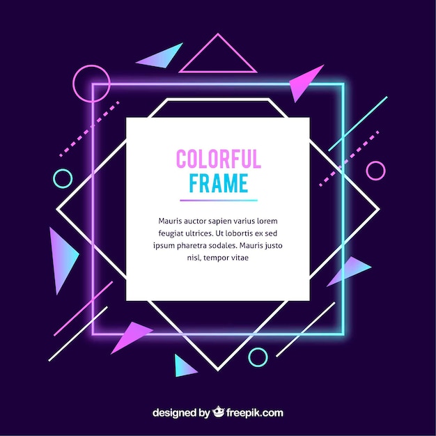 Free Vector flat colorful frame