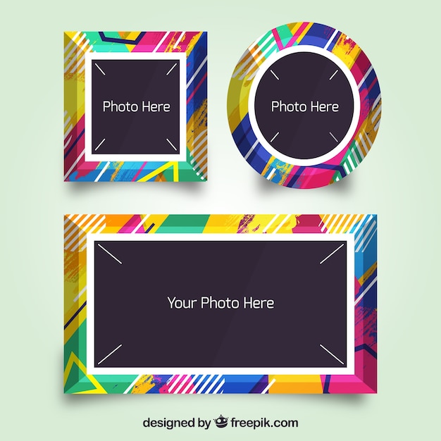 Free Vector flat colorful frame