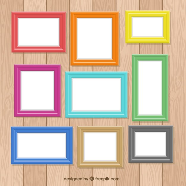 Flat colorful frame