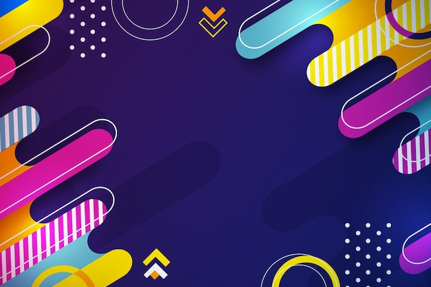 Flat colorful geometric background