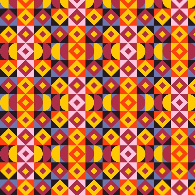 Flat colorful geometric pattern design