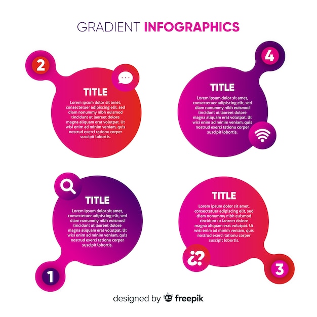 Flat colorful infographic background