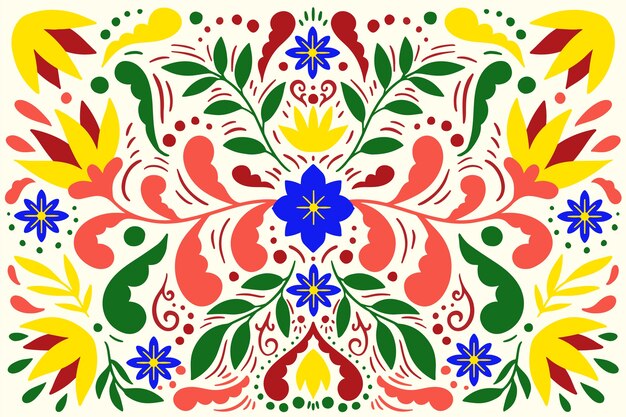 Flat colorful mexican background