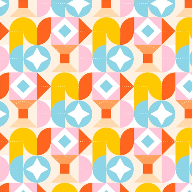 Flat colorful mosaic pattern