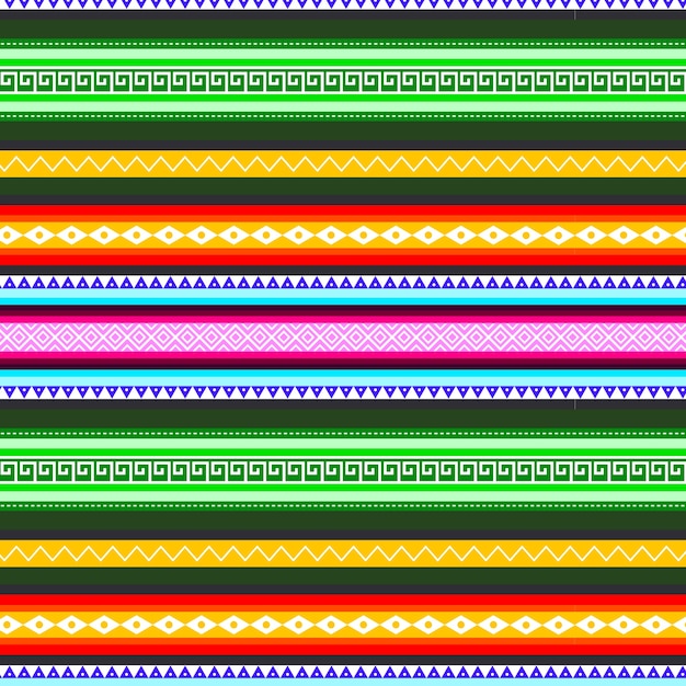 Free Vector flat colorful peruvian pattern