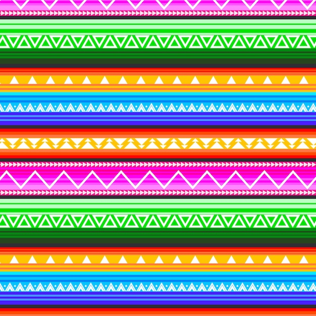 Flat colorful peruvian pattern