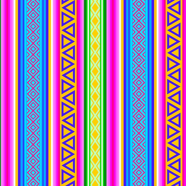 Free Vector flat colorful peruvian pattern