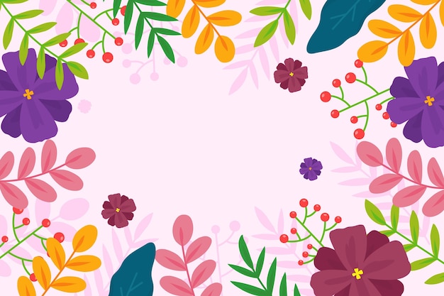 Flat colorful spring background