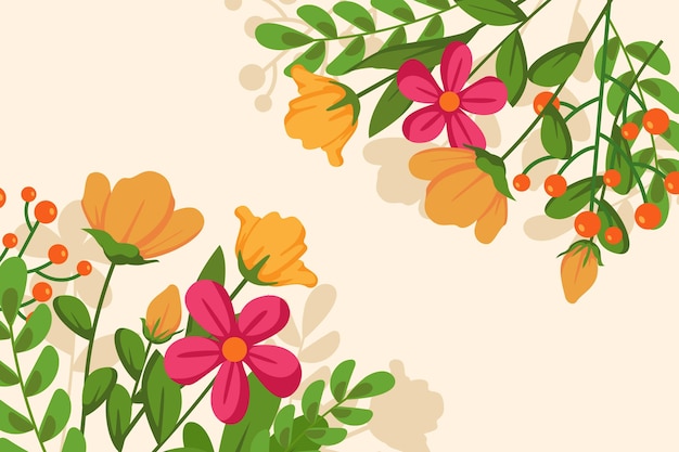 Flat colorful spring background