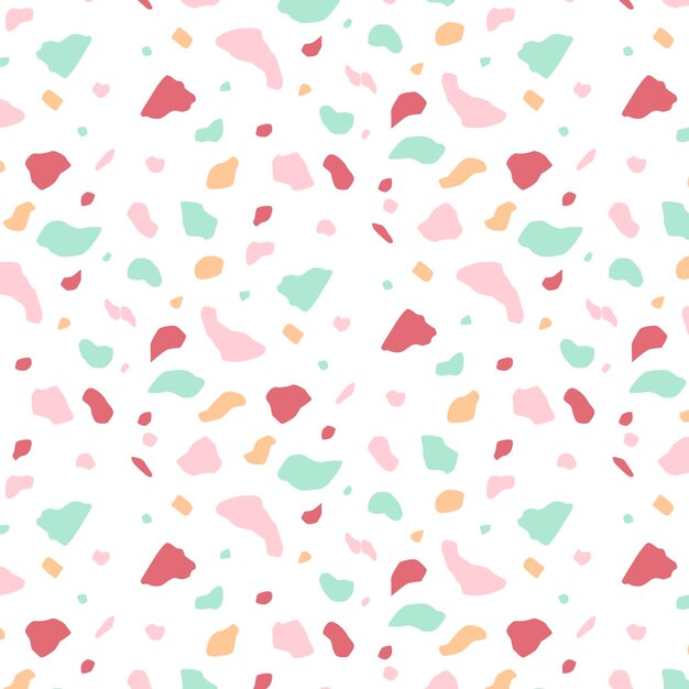 Flat colorful terrazzo pattern