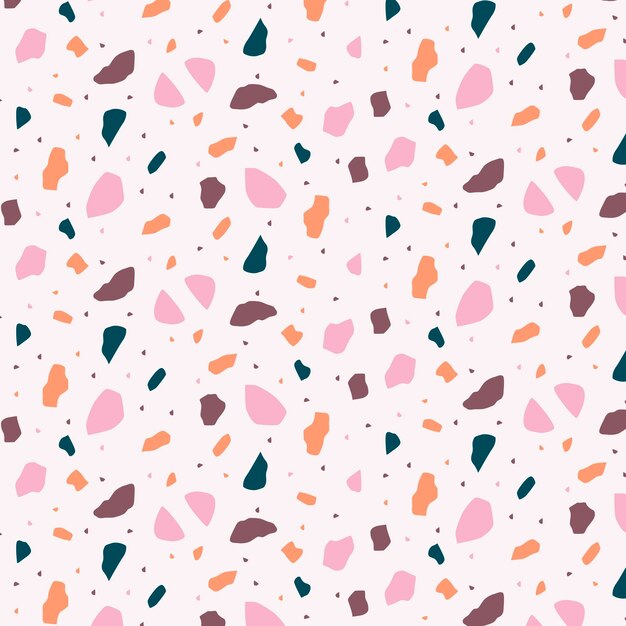 Flat colorful terrazzo pattern