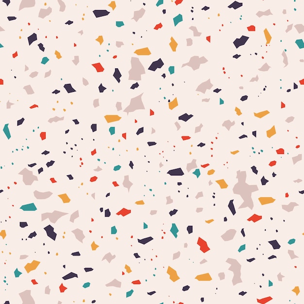 Flat colorful terrazzo pattern