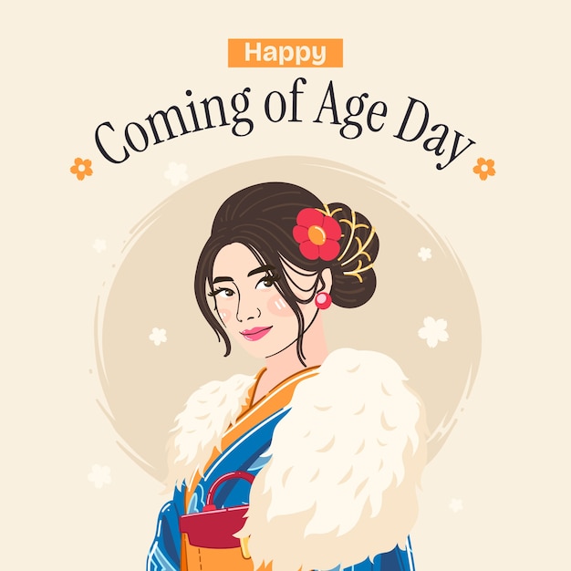 Free Vector flat coming of age illustration