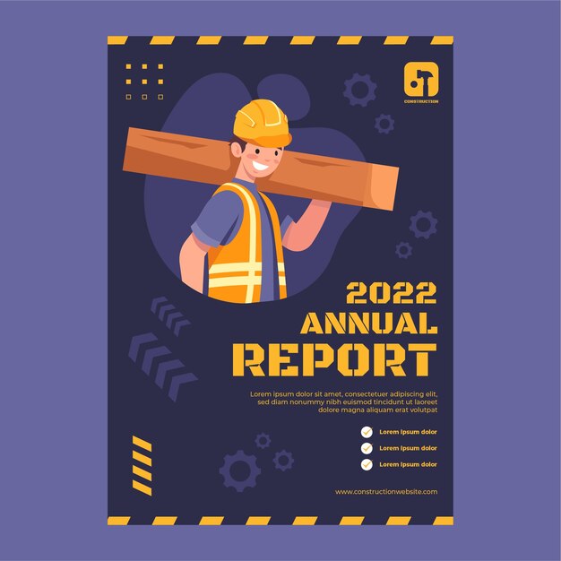 Flat construction annual report template