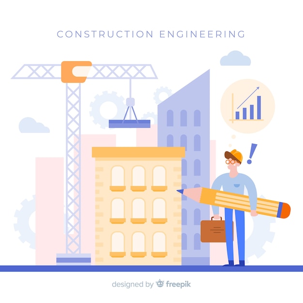 Flat construction engineering concept