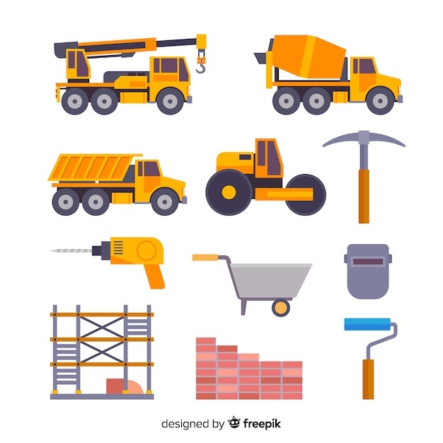 Flat construction equipment collection