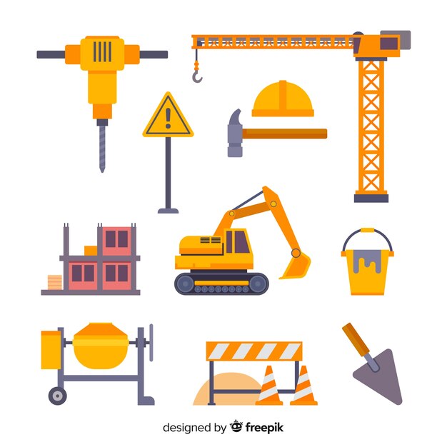 Flat construction equipment collection