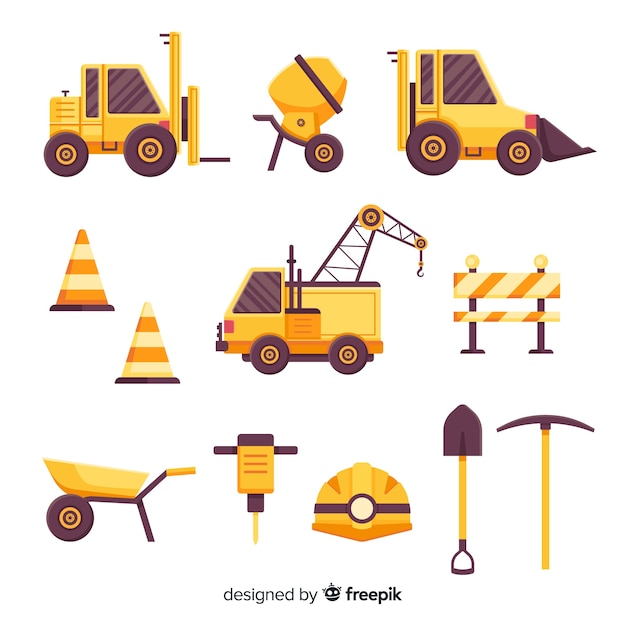 Flat construction equipment collection