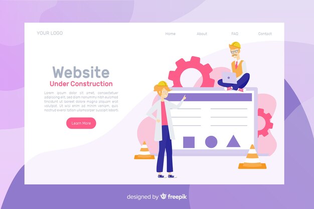 Flat under construction landing page