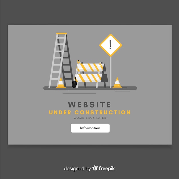 Flat under construction landing page