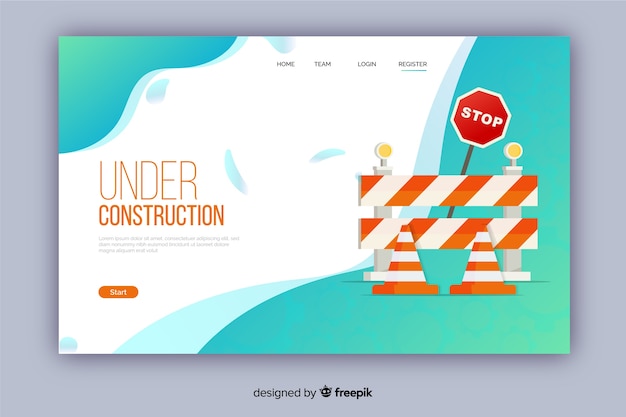 Flat under construction landing page